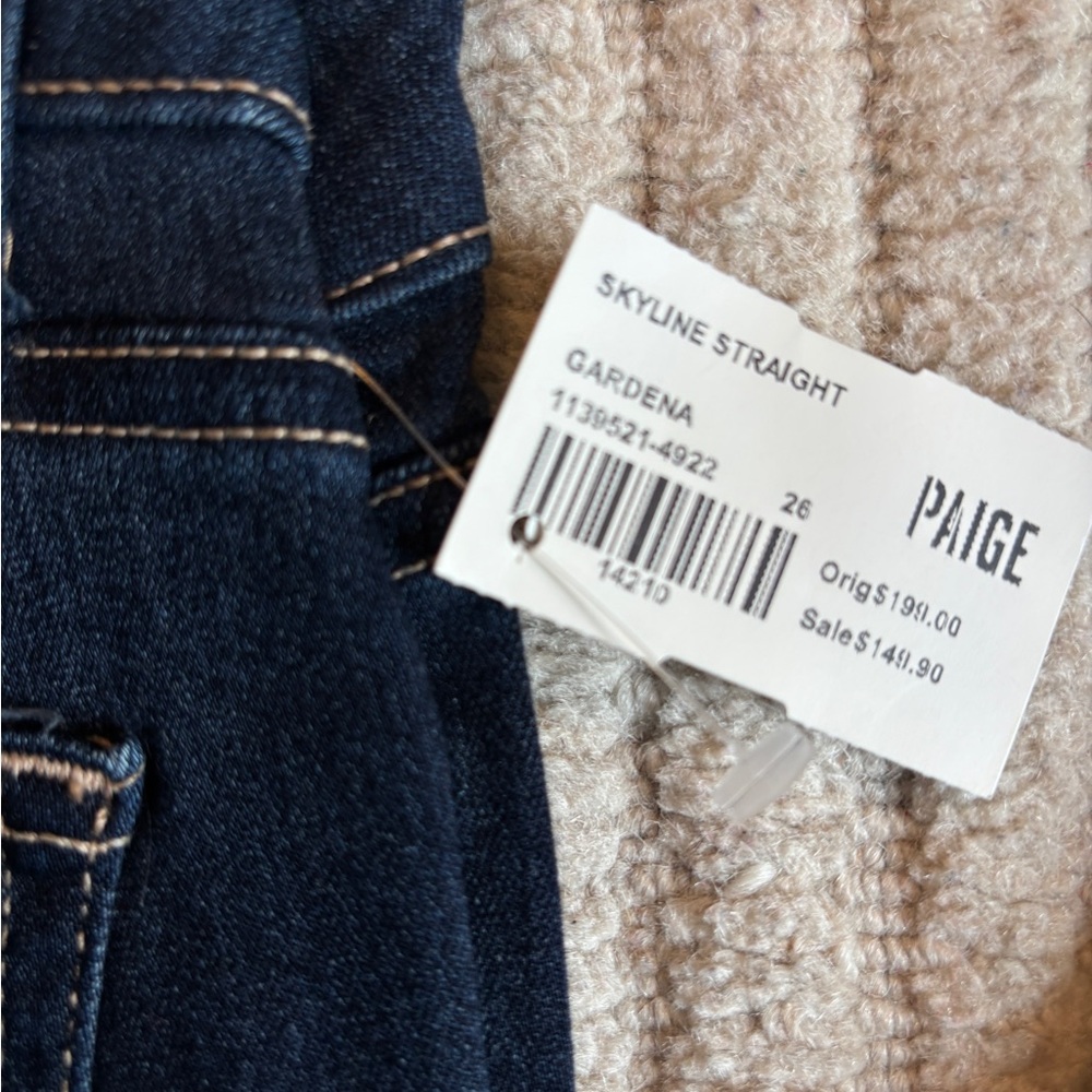 PAIGE Skyline Straight Leg Jeans in Gardena, Women’s 26 inch, NWT - Picture 10 of 10